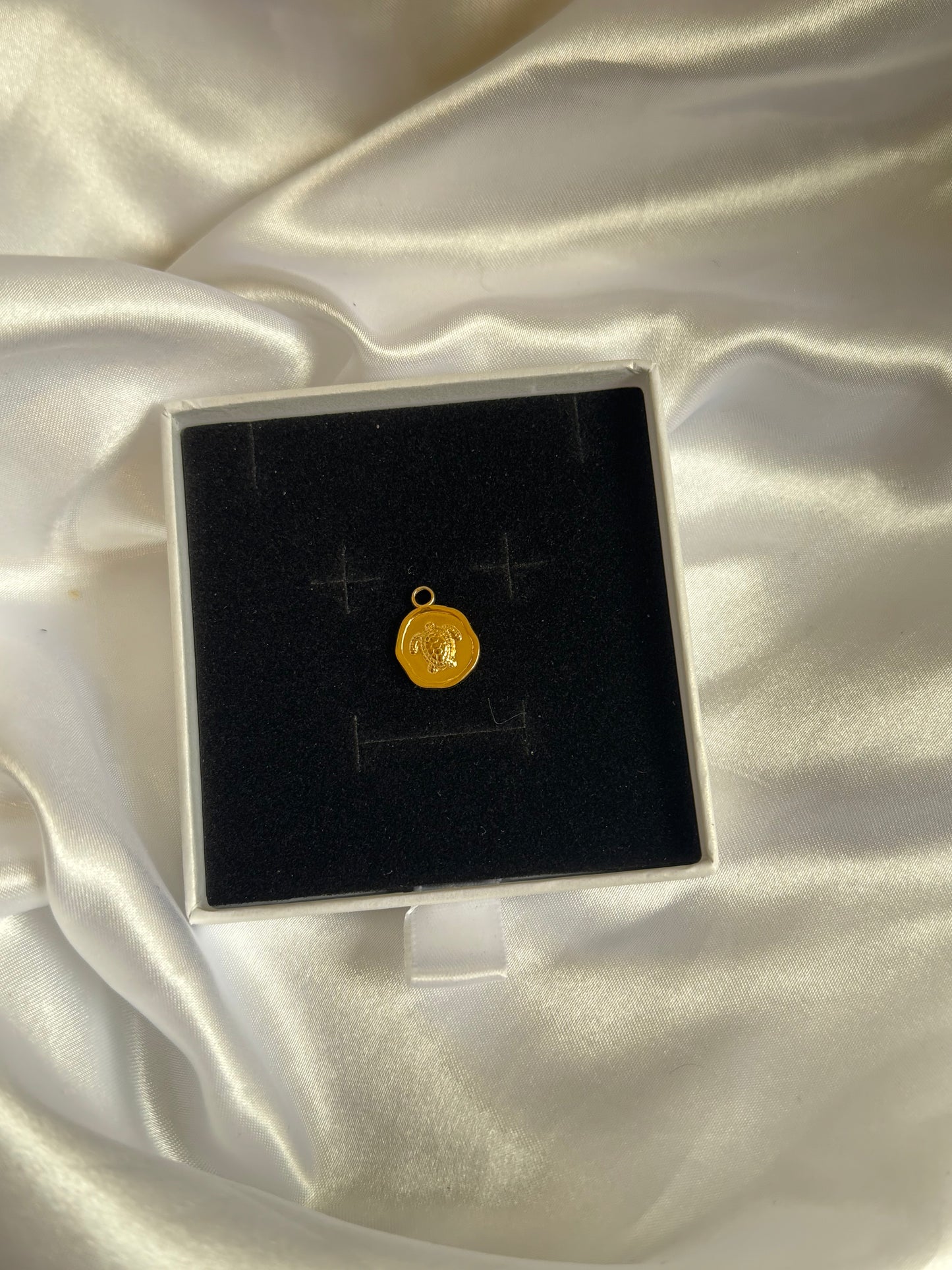 Gold turtle charm
