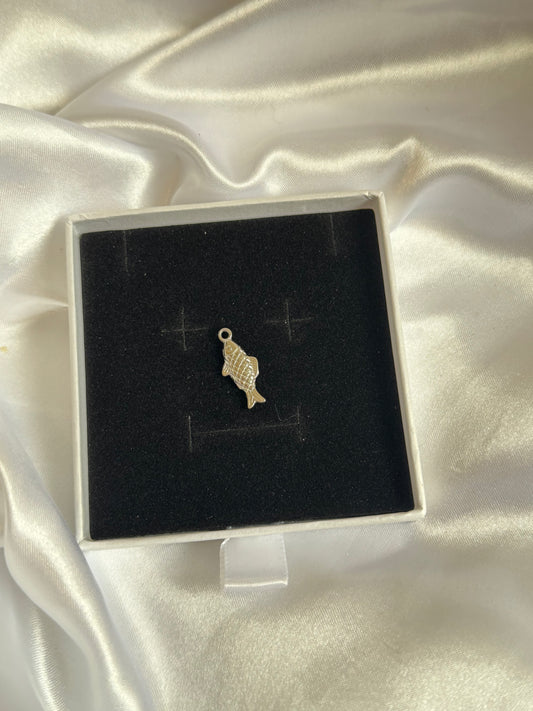 Silver fish charm