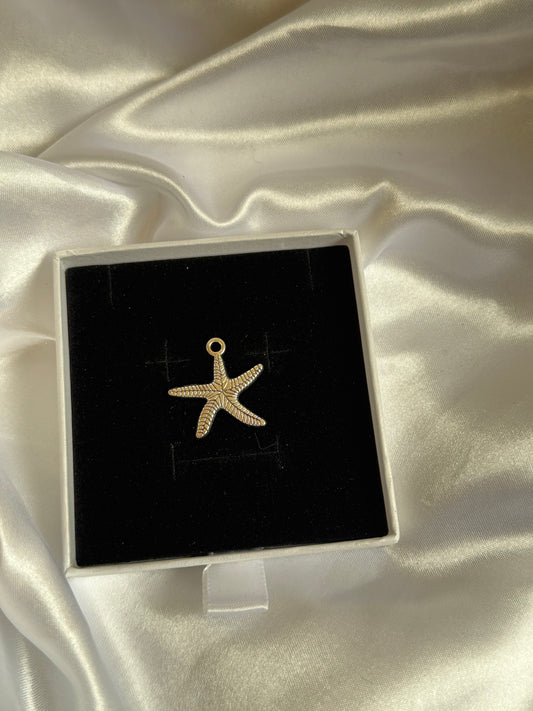 Silver starfish charm