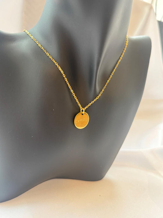 CYMRU Necklace- stamped
